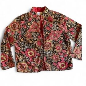 Alfred Dunner Floral Quilted Jacket